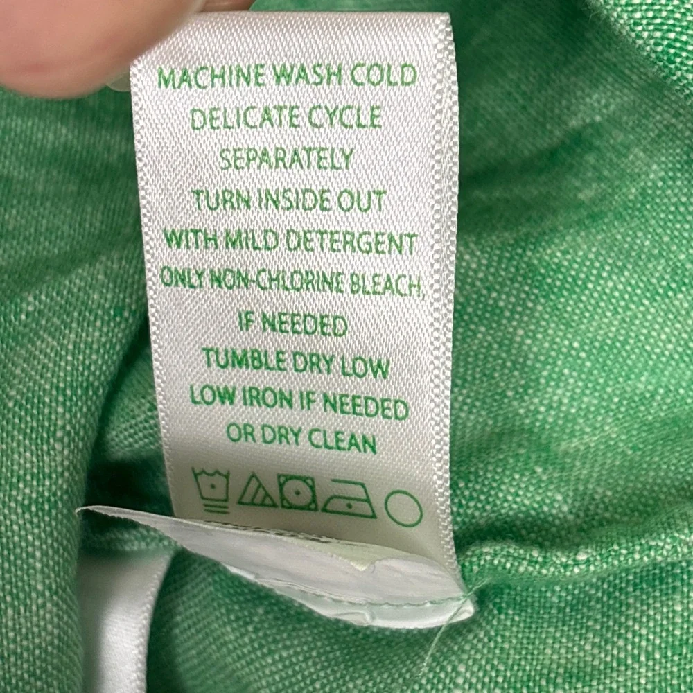 LILLY PULITZER 100% Linen Pilar Tunic Dress Gecko Green Women‎ Size Small Casual
